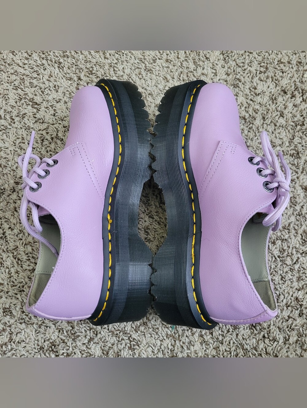 Dr. Martens 1461 II Pisa Leather Platform Shoes Lilac Oxfords Lavender Purple 7 - Picture 4 of 8